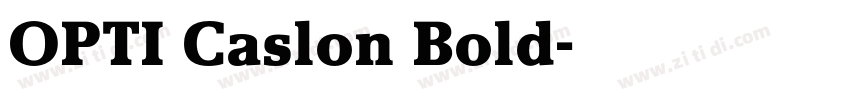 OPTI Caslon Bold字体转换